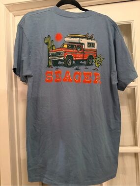 Seager Men’s Large Baja Camper Truck Cactus Cotton Tshirt